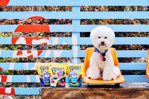 네슬레 퓨리나가 공개한 순살 베이컨으로 만든 강아지 간식 베긴 3종. 사진 네슬레 퓨리나