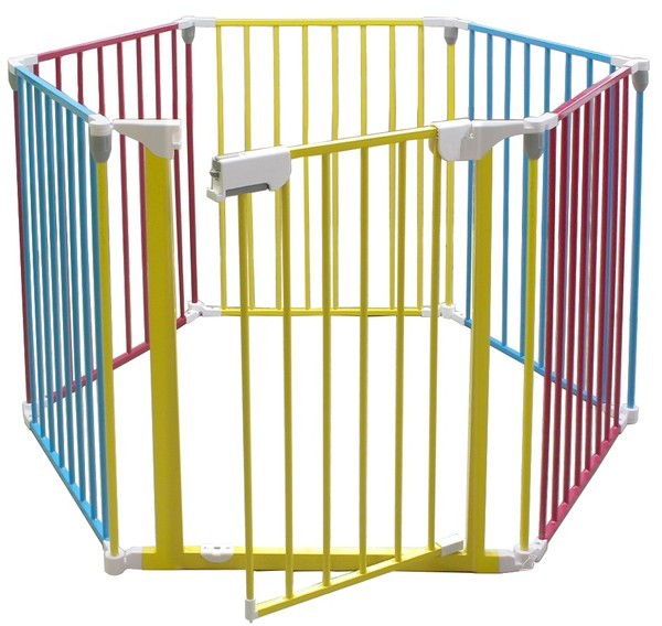 키워보리 레인보우 접이식 다용도 안전문 6각. 사진 CM코리아