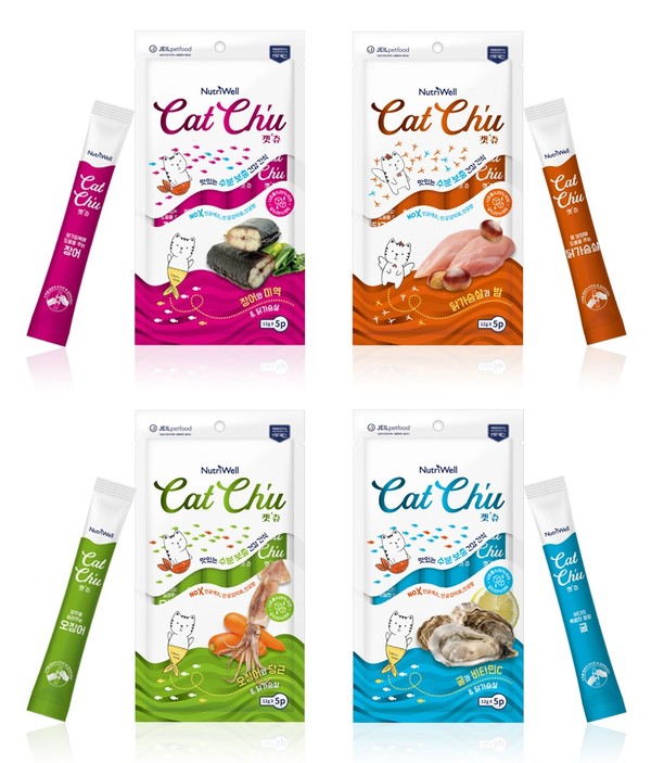 캣츄 4종 제품. 사진 제일펫푸드